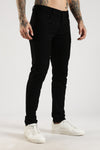 Men Black Solid Ankle Fit Stretchable Denim Jeans