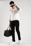 Men Black Solid Ankle Fit Stretchable Denim Jeans