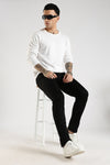Men Black Solid Ankle Fit Stretchable Denim Jeans