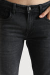 Men Faded Sea Black  Ankle Fit Stretchable Denim Jeans