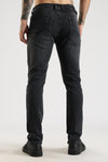 Men Faded Sea Black  Ankle Fit Stretchable Denim Jeans