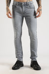 Men Grey Solid Ankle Fit Stretchable Denim Jeans