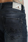 Men Faded Dark Blue Solid Ankle Fit Stretchable Denim Jeans
