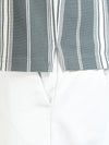 Men Lt. Green Slim Fit Stripes Polo T-Shirt