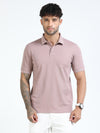 Men Onion Slim Fit Stretchable Solid  Polo T-Shirt