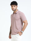 Men Onion Slim Fit Stretchable Solid  Polo T-Shirt