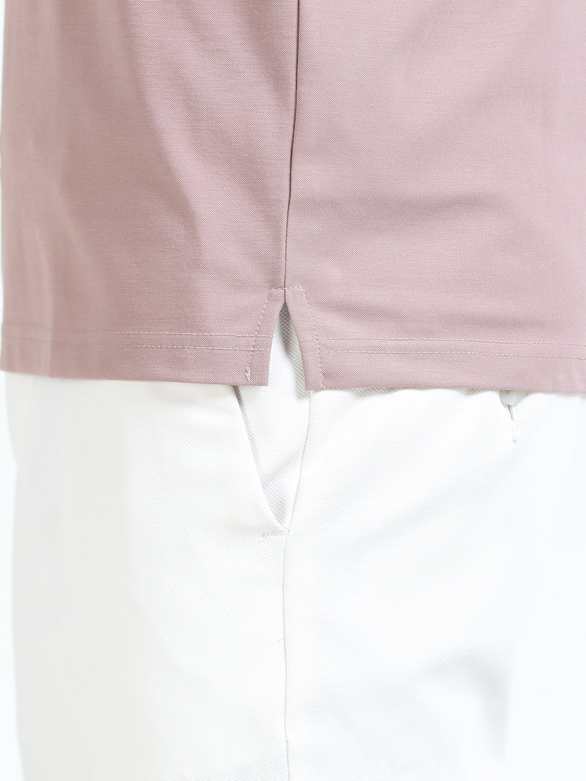 Men Onion Slim Fit Stretchable Solid  Polo T-Shirt