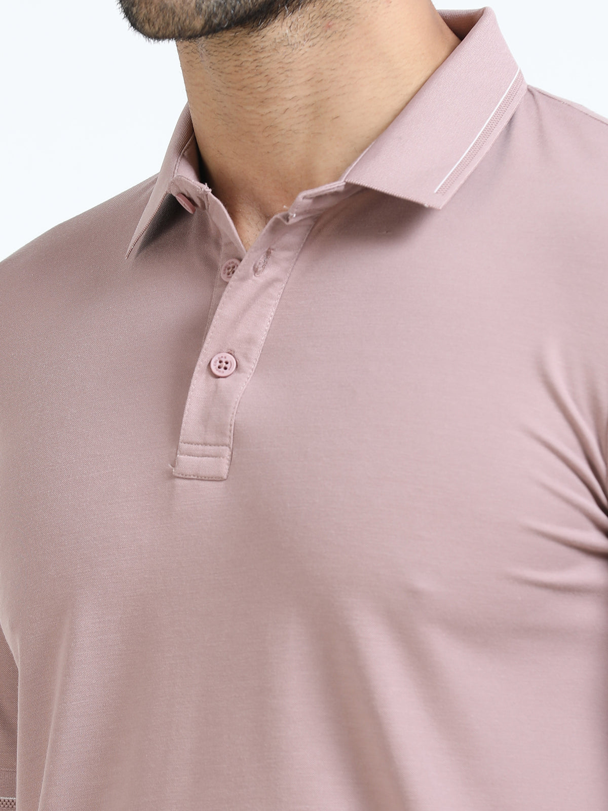 Men Onion Slim Fit Stretchable Solid  Polo T-Shirt