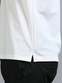 Men White  Slim Fit Stretchable Solid  Polo T-Shirt