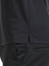 Men Black Slim Fit Stretchable Solid  Polo T-Shirt