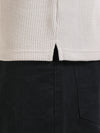 Men Cream Slim Fit Drop Needle Polo T-Shirt