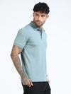 Men Pista Slim Fit Stretchable Solid  Polo T-Shirt