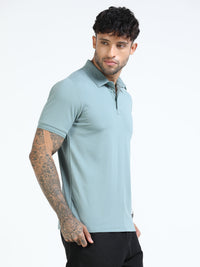 Men Pista Slim Fit Stretchable Solid  Polo T-Shirt