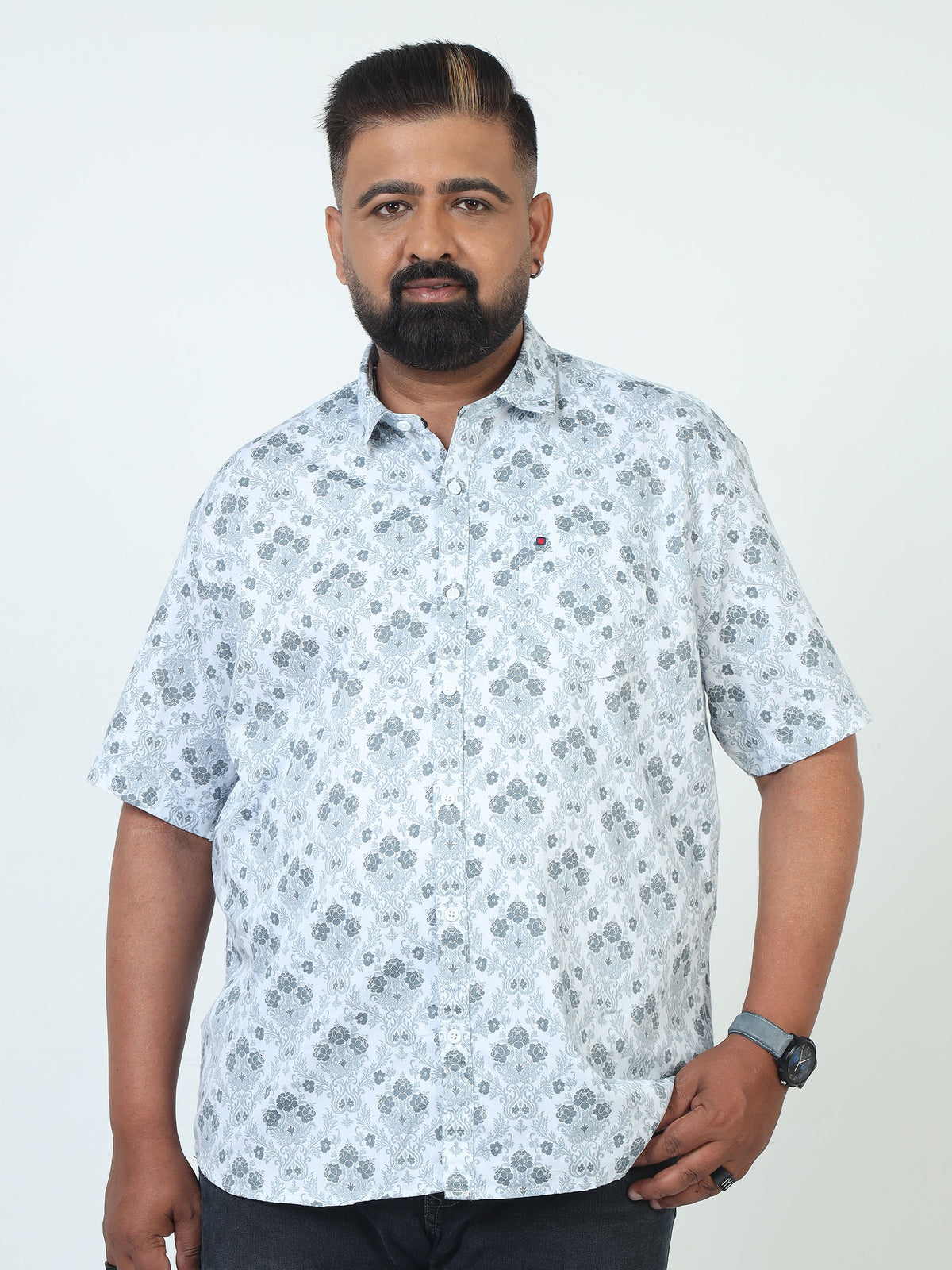 Men Plus Size Printed Casual Shirt