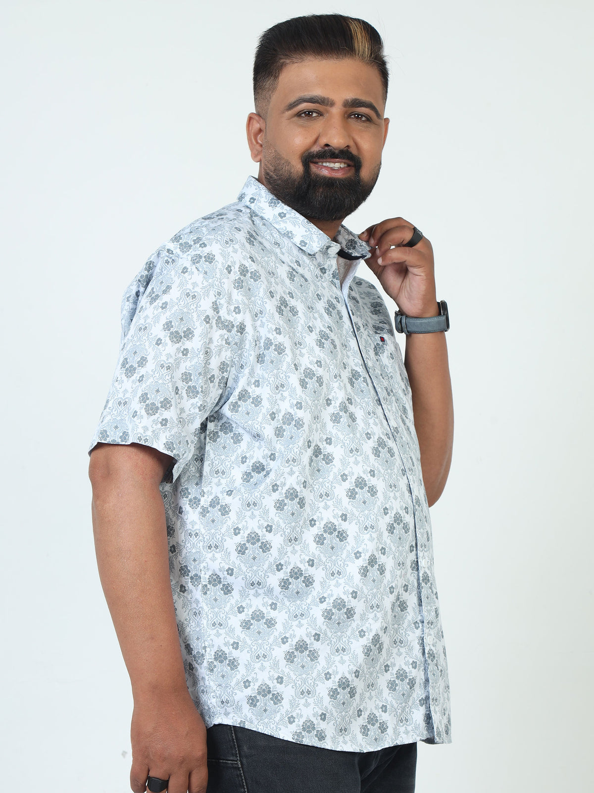 Men Plus Size Printed Casual Shirt