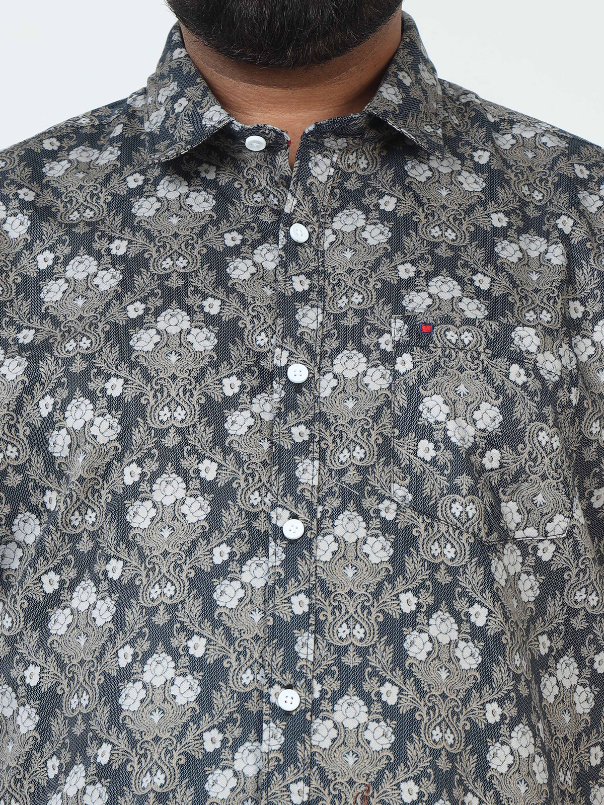 Men Plus Size Printed Casual Shirt