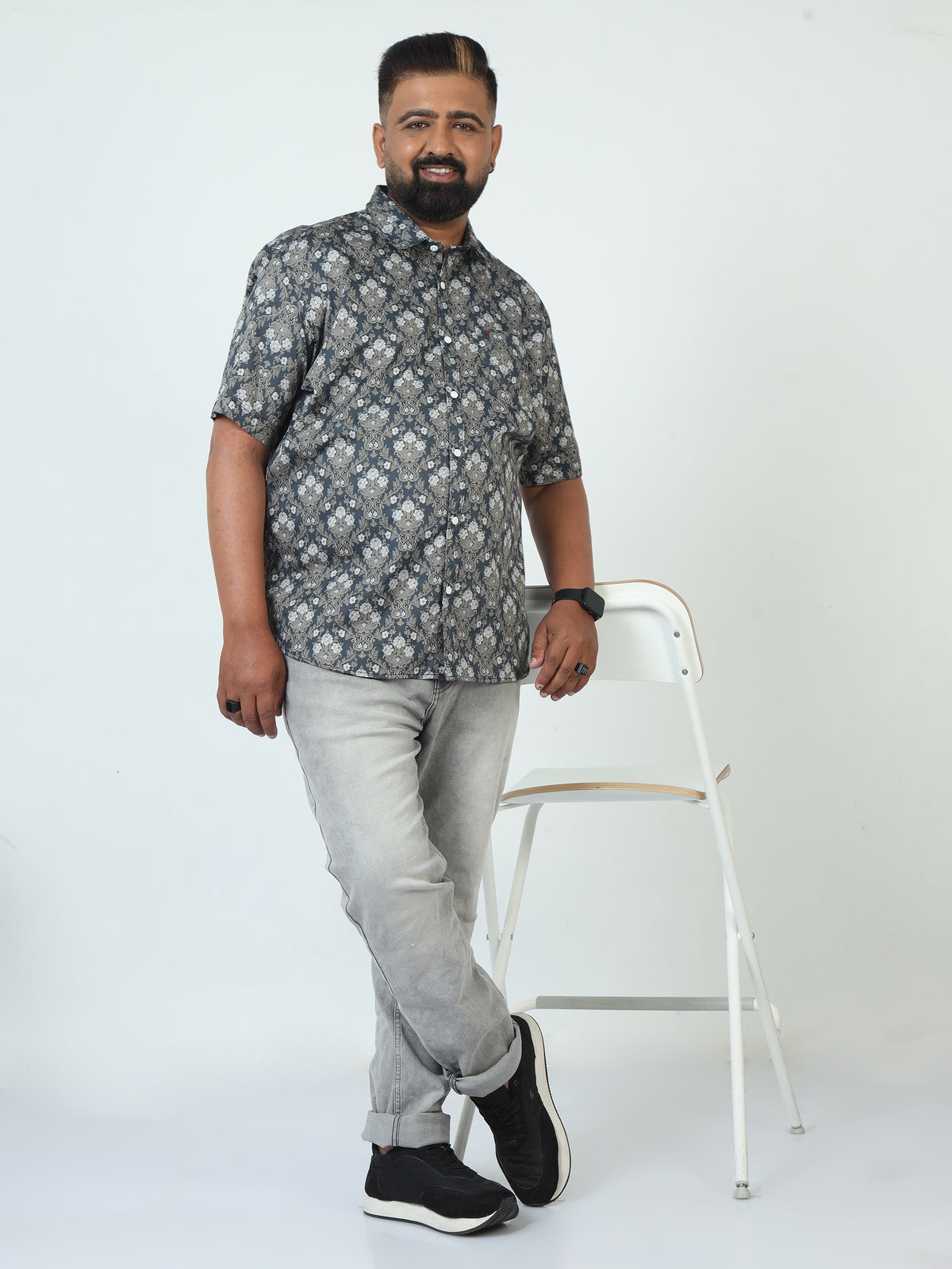 Men Plus Size Printed Casual Shirt