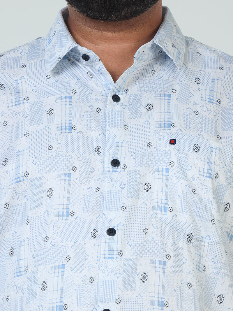 Men Plus Size Printed Casual Shirt