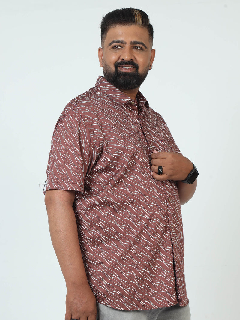 Men Plus Size Printed Casual Shirt