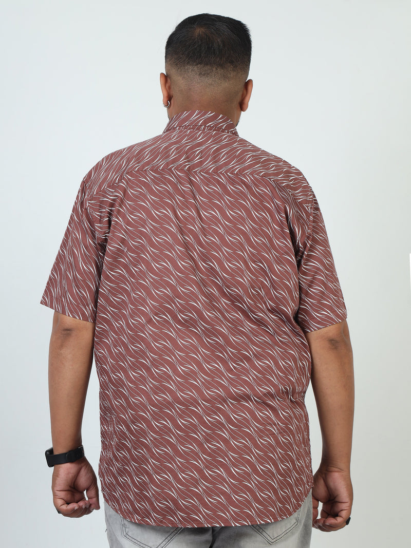 Men Plus Size Printed Casual Shirt