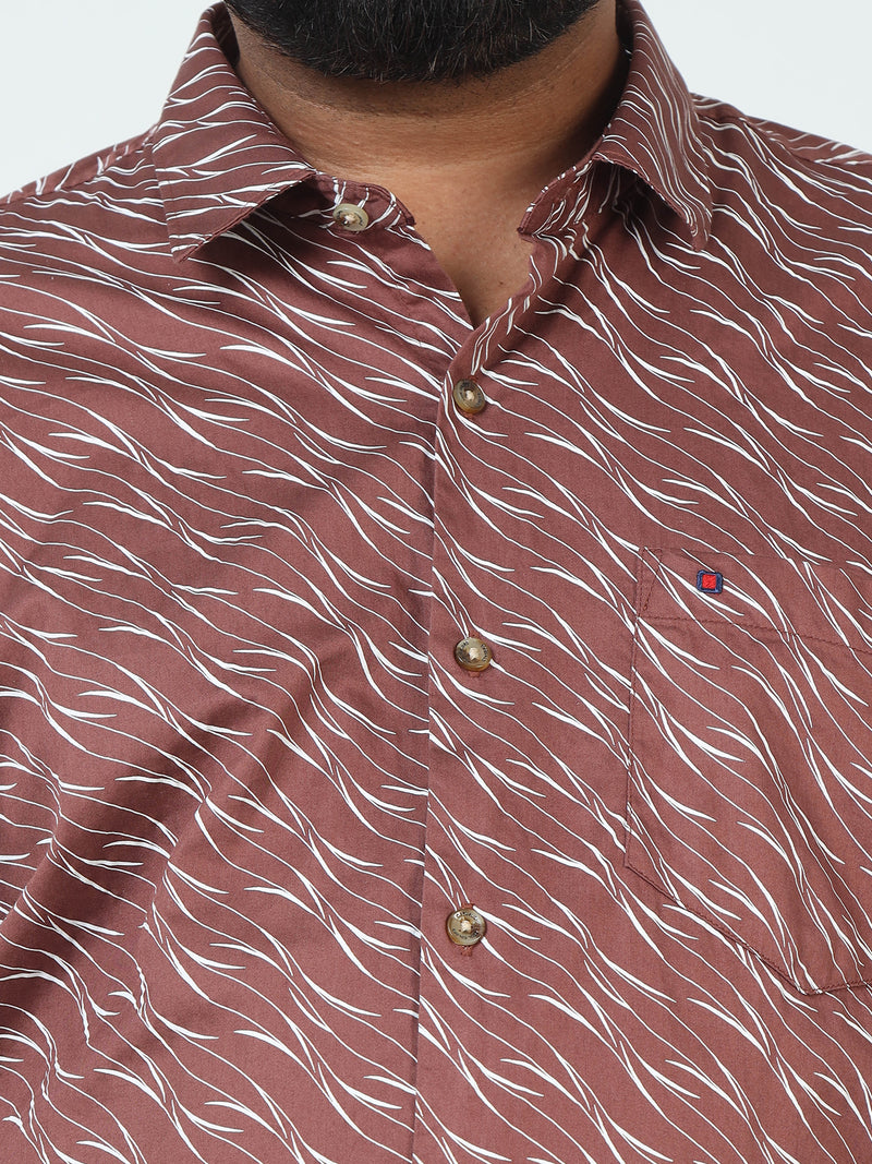 Men Plus Size Printed Casual Shirt