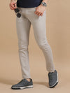 Men Beige Narrow Fit Rfd Solid Casual Trousers