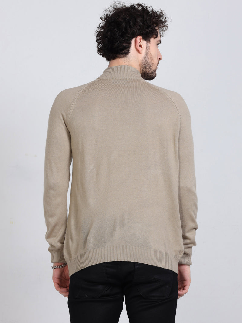 Shop Men's Gold Colors High Neck Sweater Online.