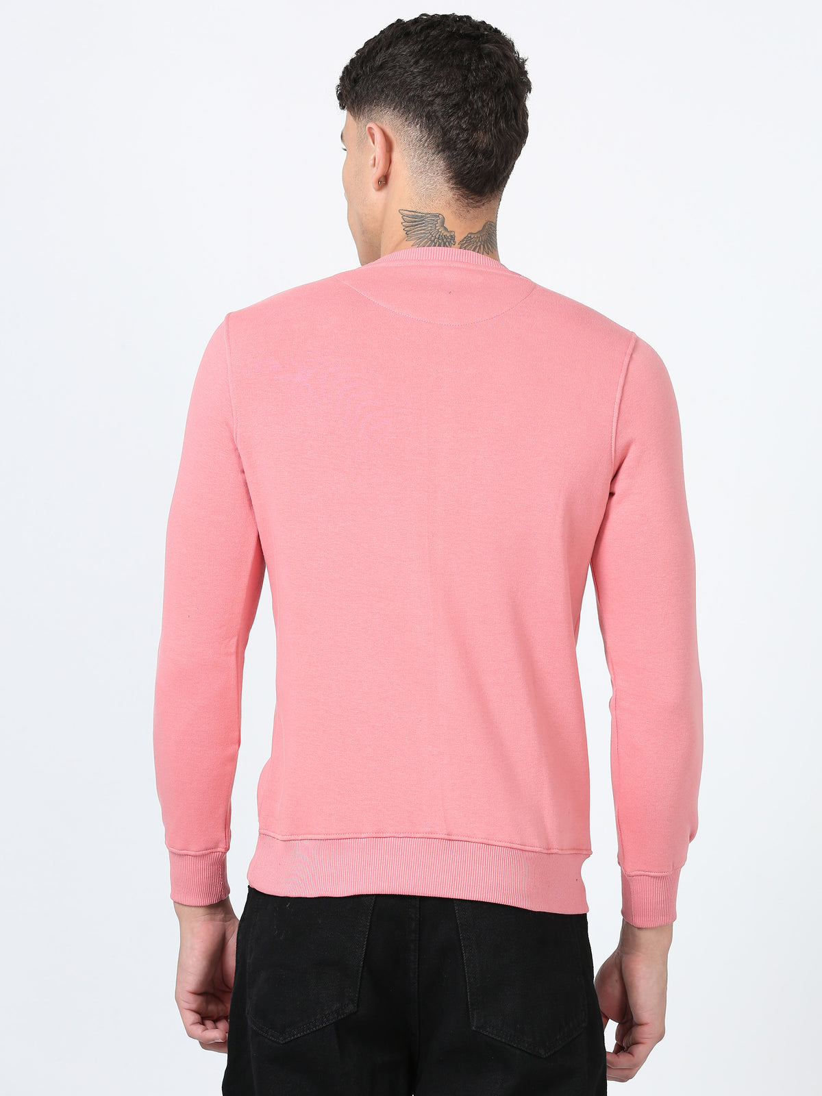 Shop Men's Pink Printed Full Sleeves Regular Fit Casual Sweatshirt Online.