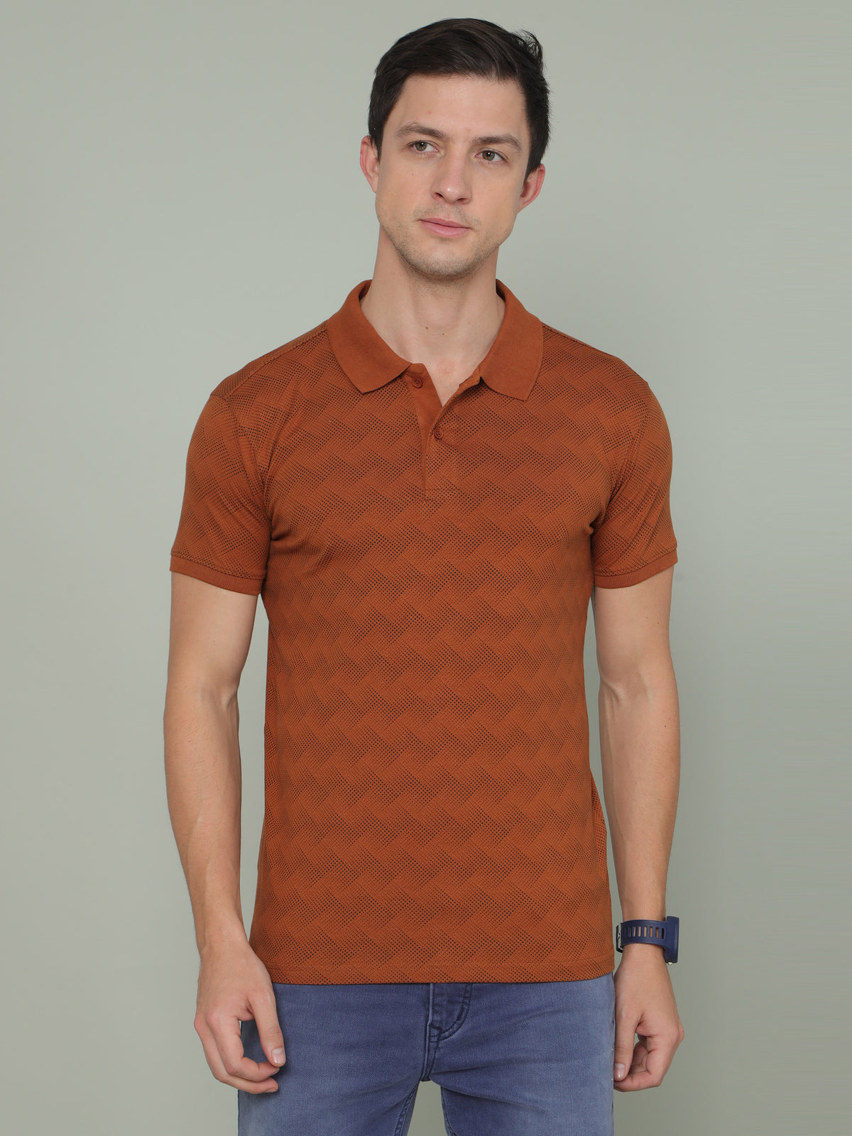 Shop Brown Polo T-shirt Online.