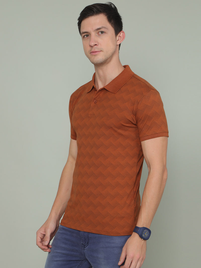 Shop Brown Polo T-shirt Online.