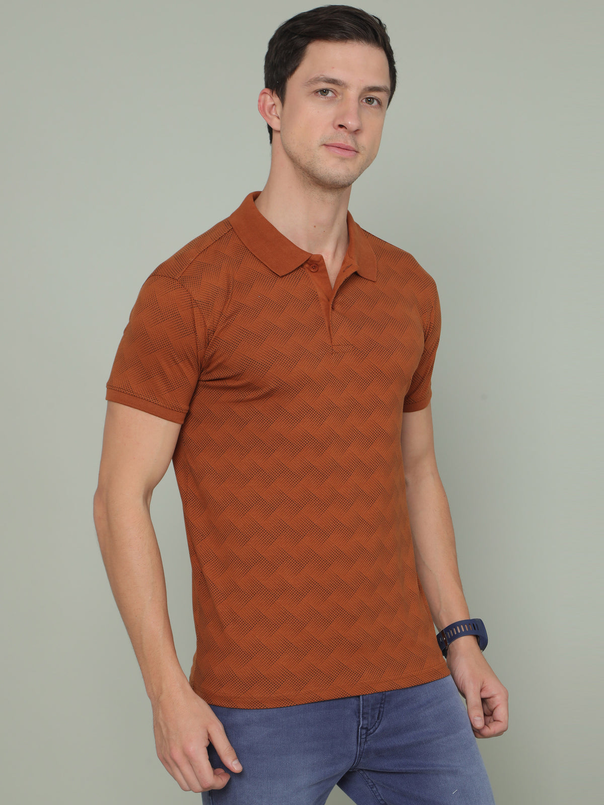 Shop Brown Polo T-shirt Online.