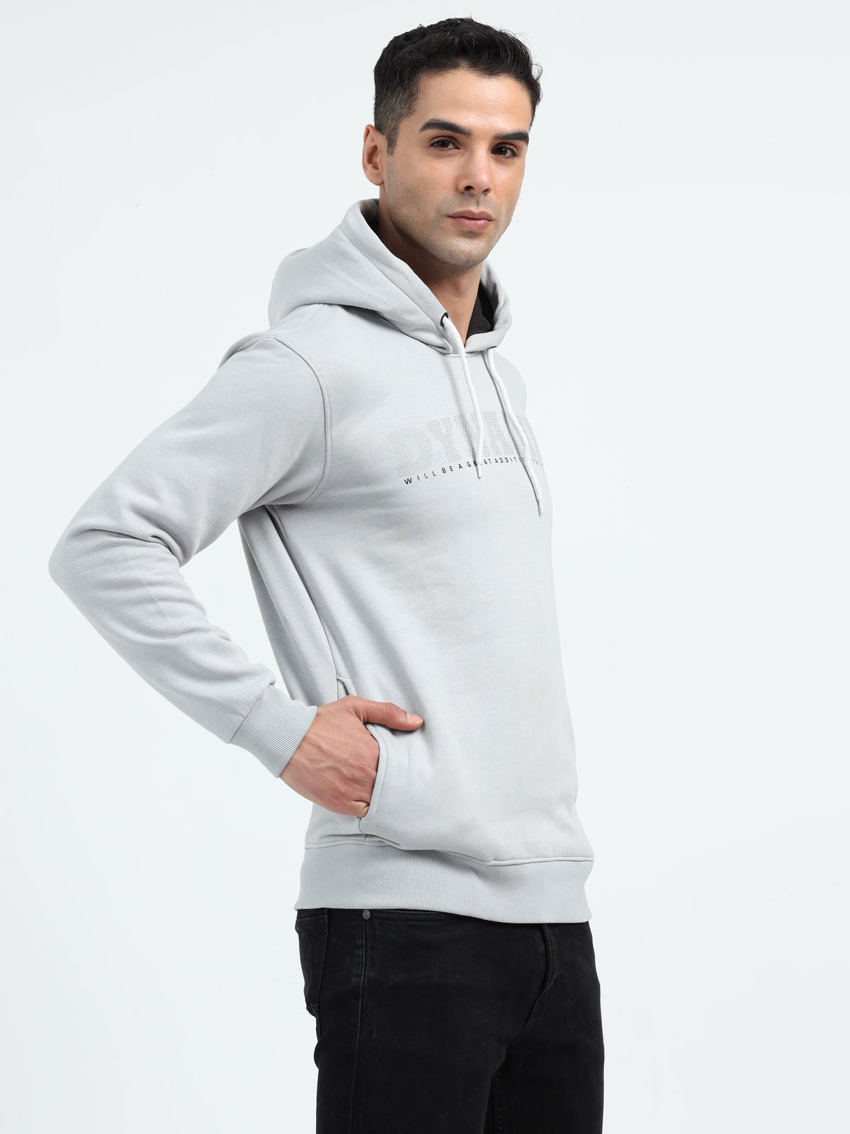 Shop Men's Cotton Baby Grey Hoodie Sweatshirt Online.