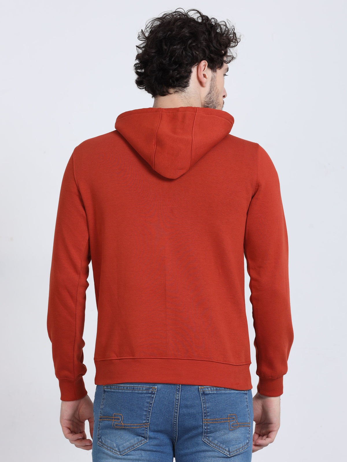 Shop Men's Cotton Brownish Red Hoodie Sweatshirt Online.