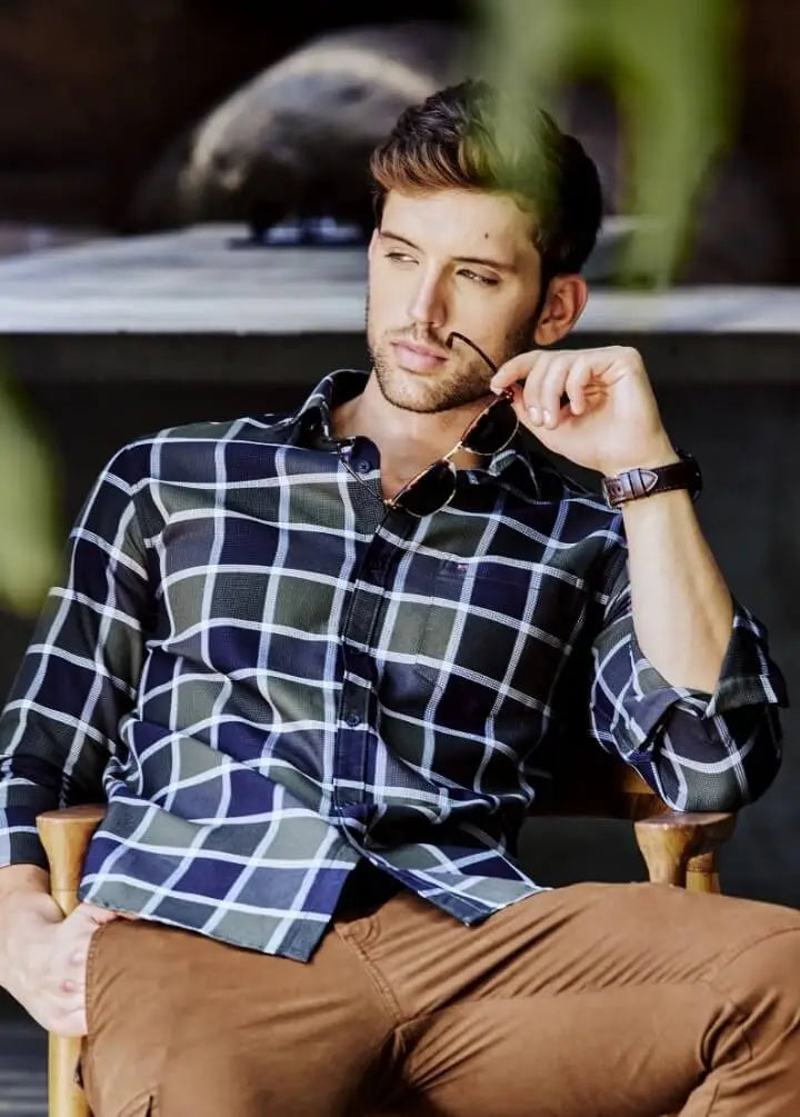 check shirts for men by Cool Colors