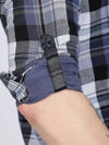 Navy Madras Checked Double Pocket Shirt
