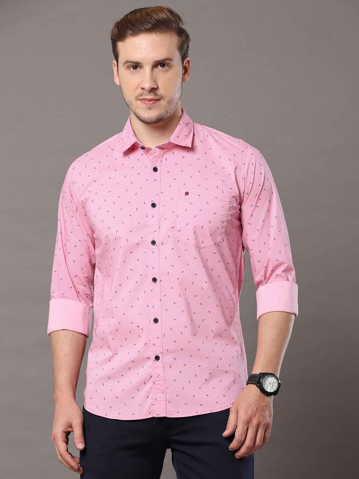 Shop Pink Printed Shirt Online.