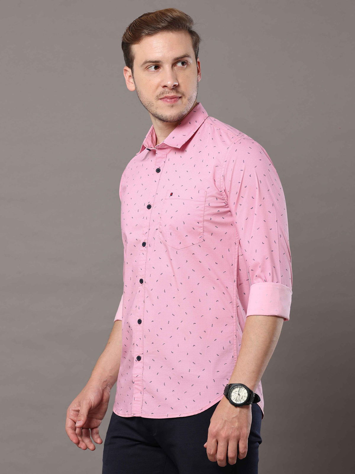 Shop Pink Printed Shirt Online.