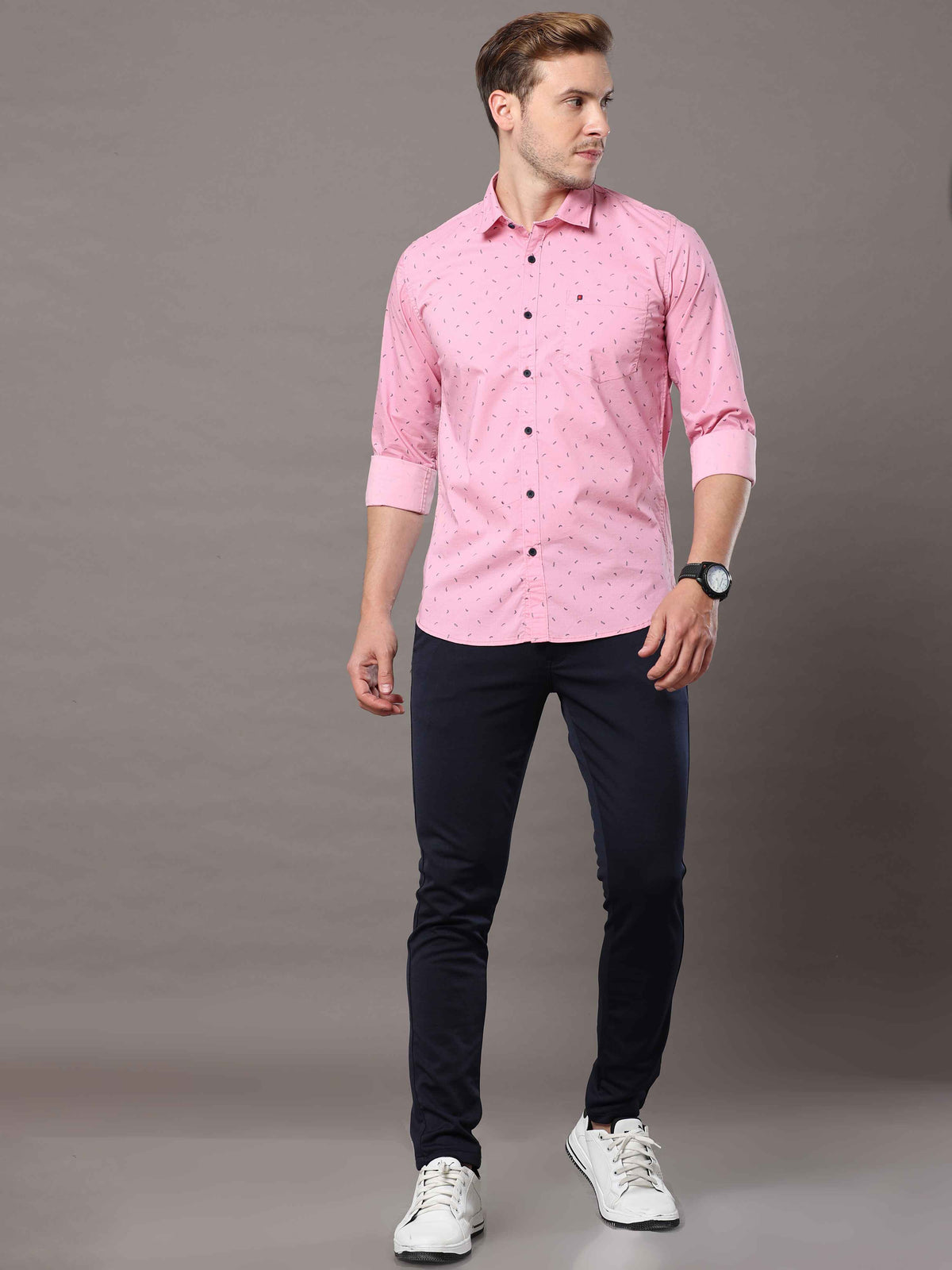 Shop Pink Printed Shirt Online.