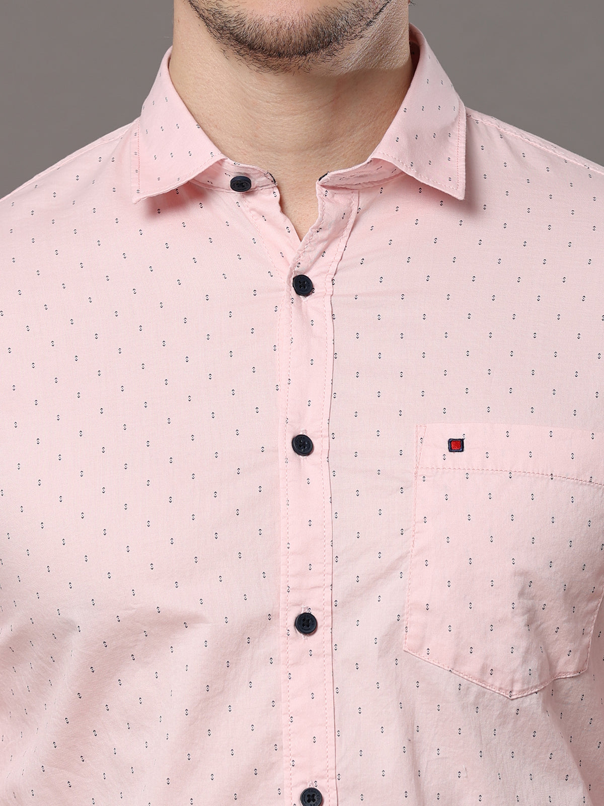 Shop Light Pink Printed Shirt Online.