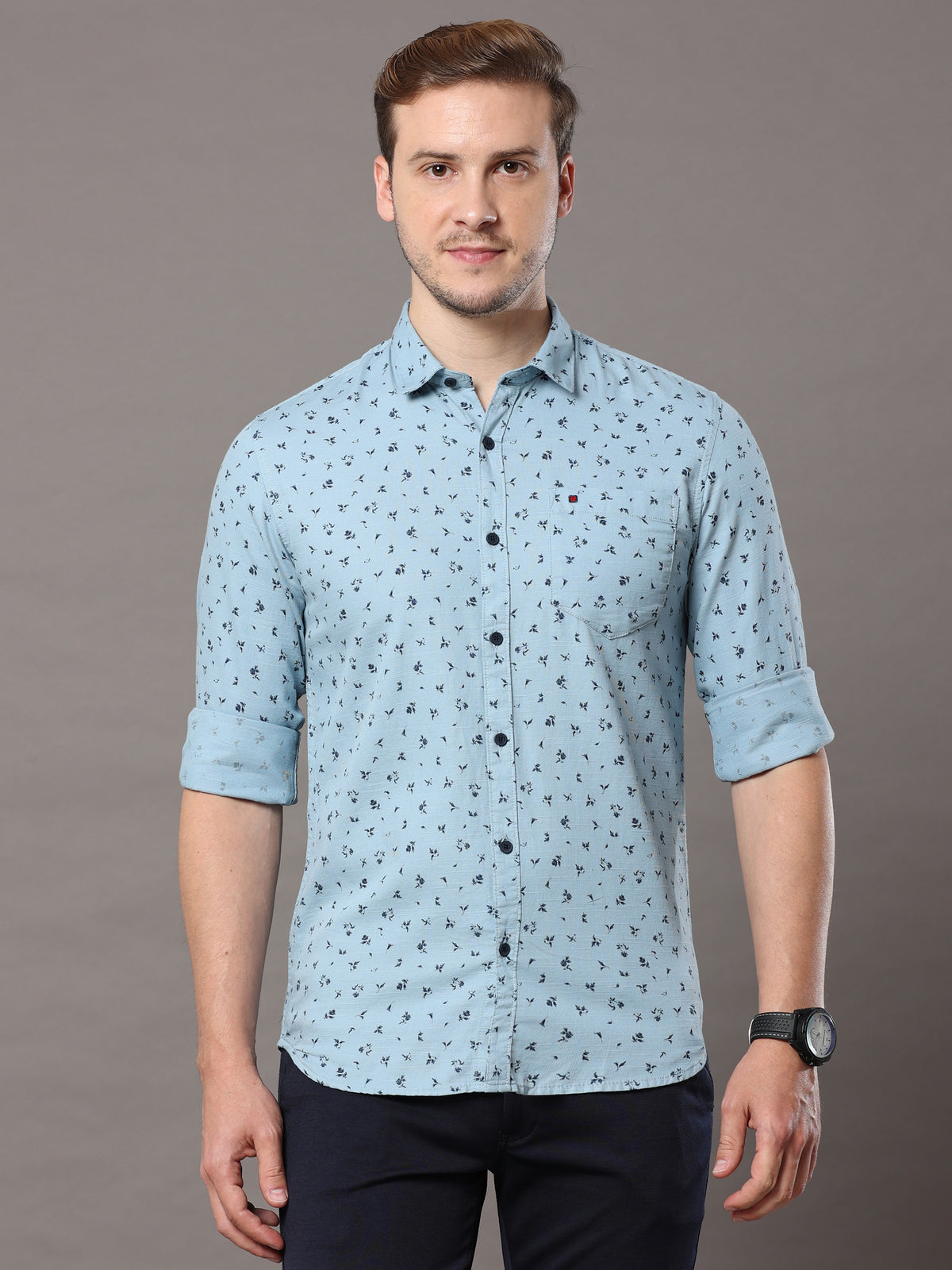 Shop Blue Print Shirt Online.