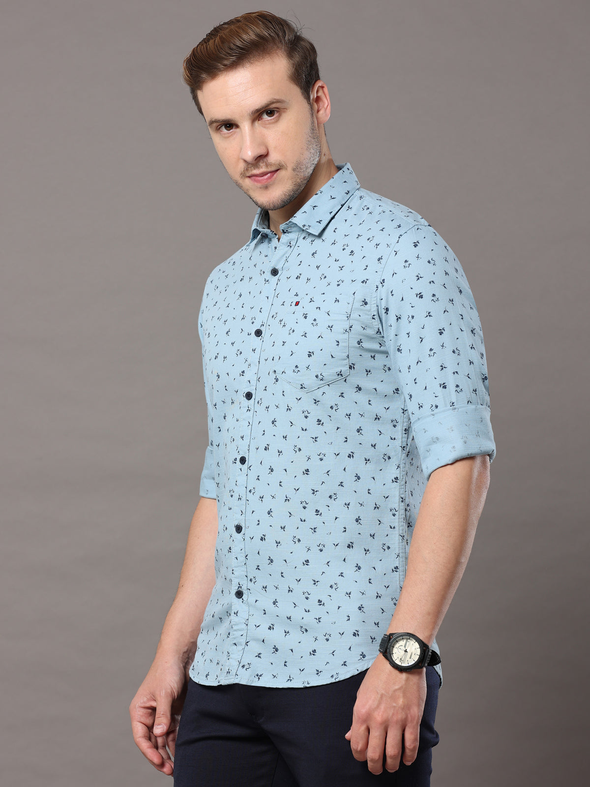 Shop Blue Print Shirt Online.