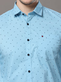 Light Blue Print Shirt