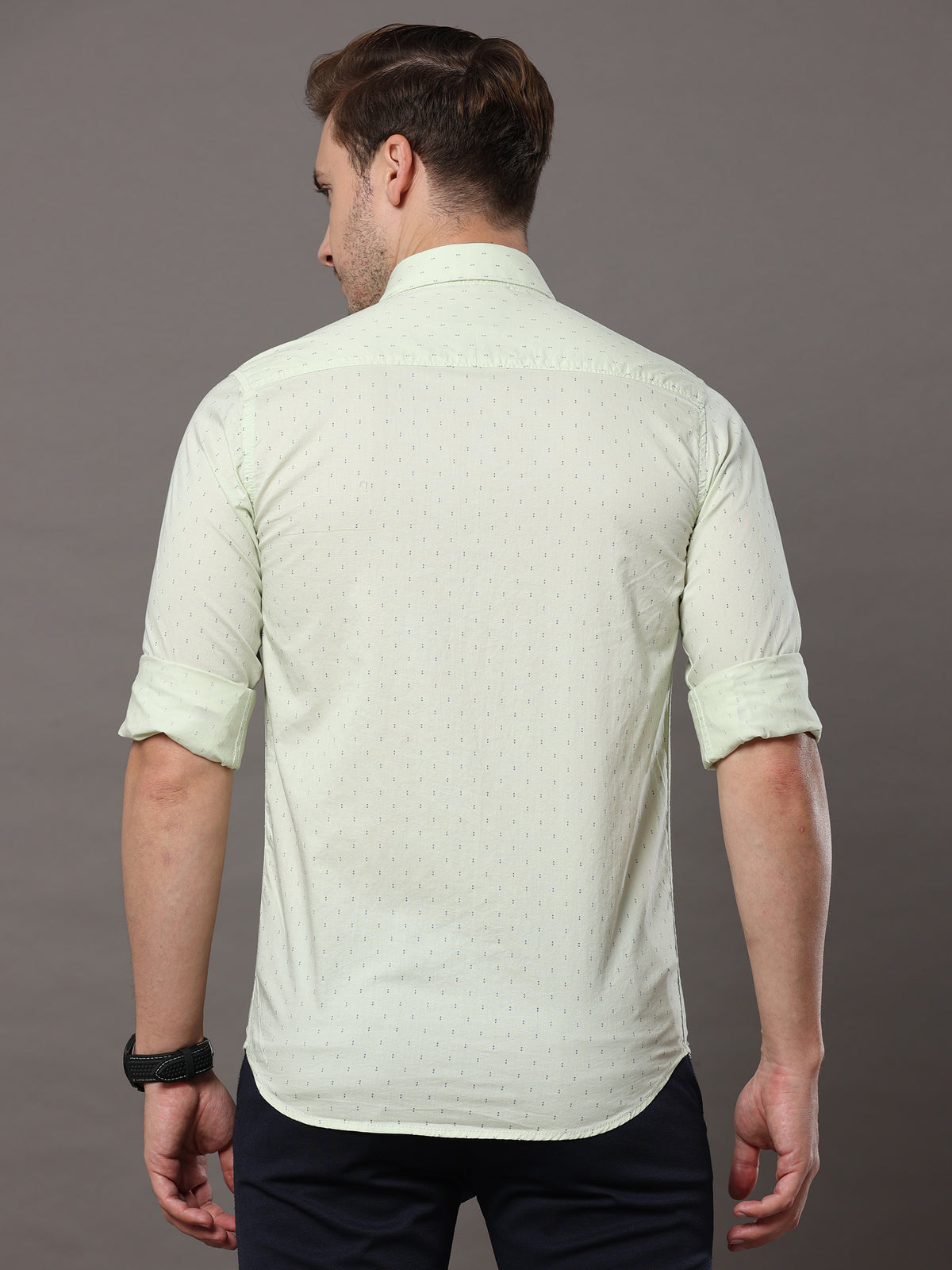 Tea Green Print Shirt
