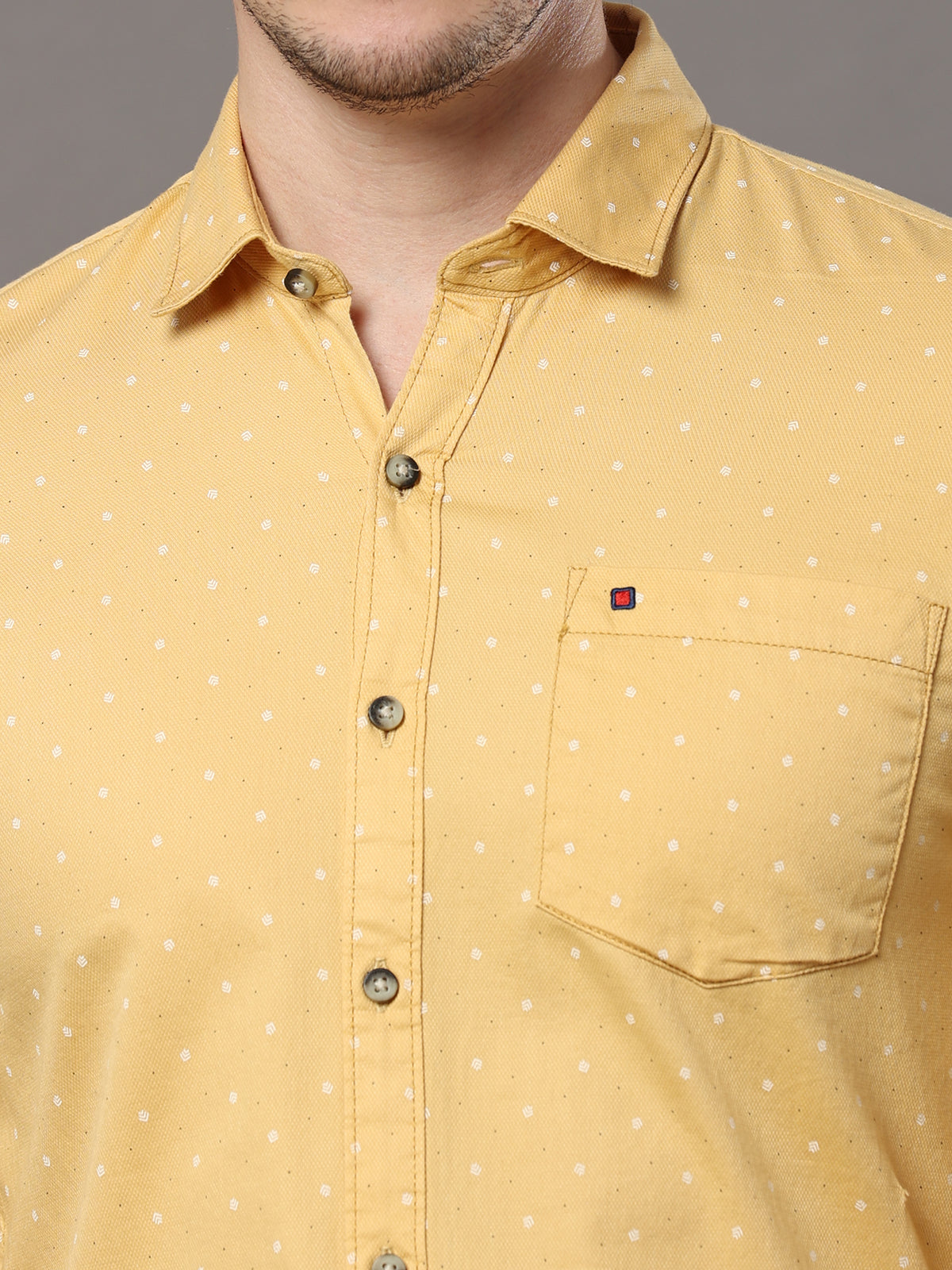 Shop Light Brown Printed Shirt Online.