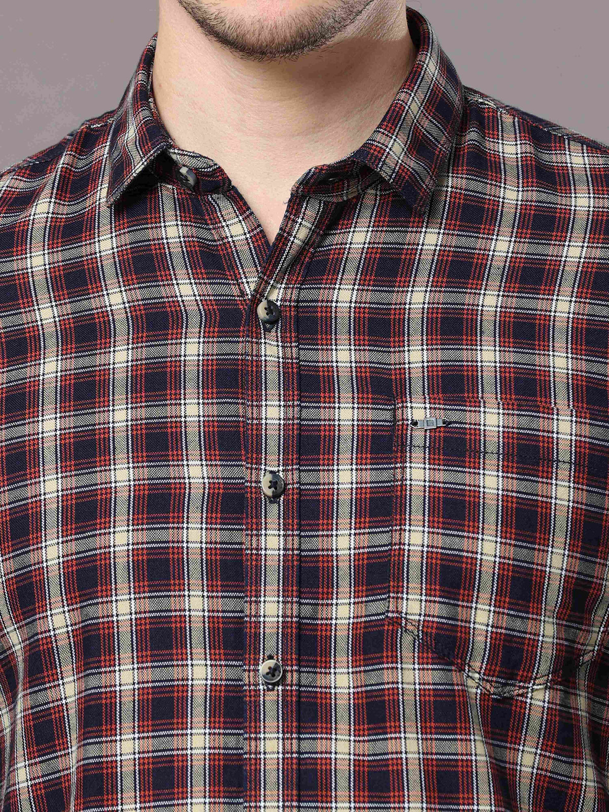 Shop Red White Check Shirt Online.