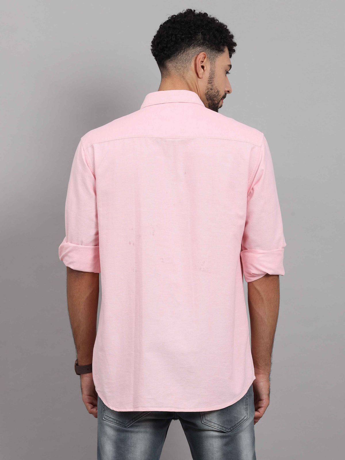 Shop Men's Flamingo Slim Fit Solid Full Sleeves Casual Shirts Online.