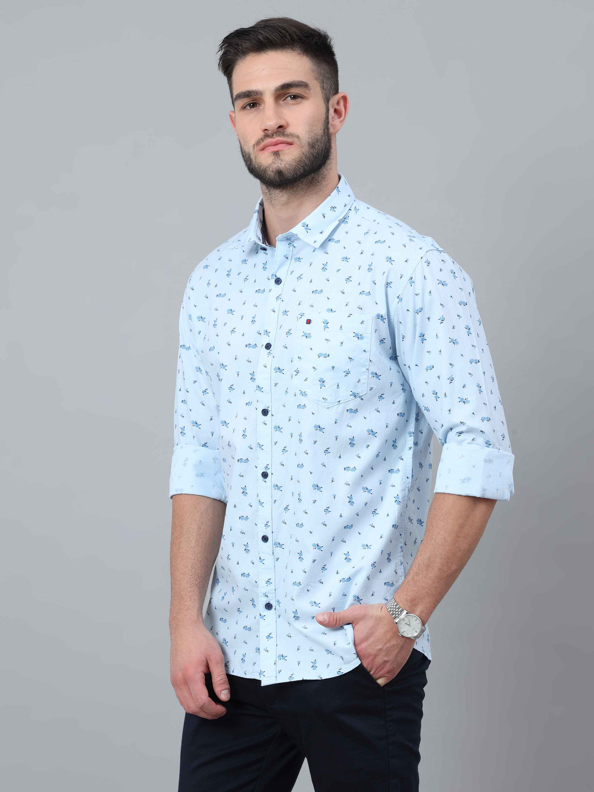 Shop Paled Turquoise Shirt Online.