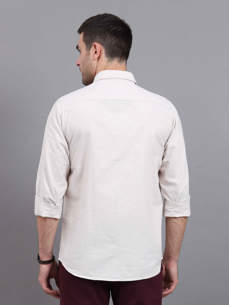 Shop Men's Light Pink Slim Fit Solid Full Sleeves Casual Shirts Online.