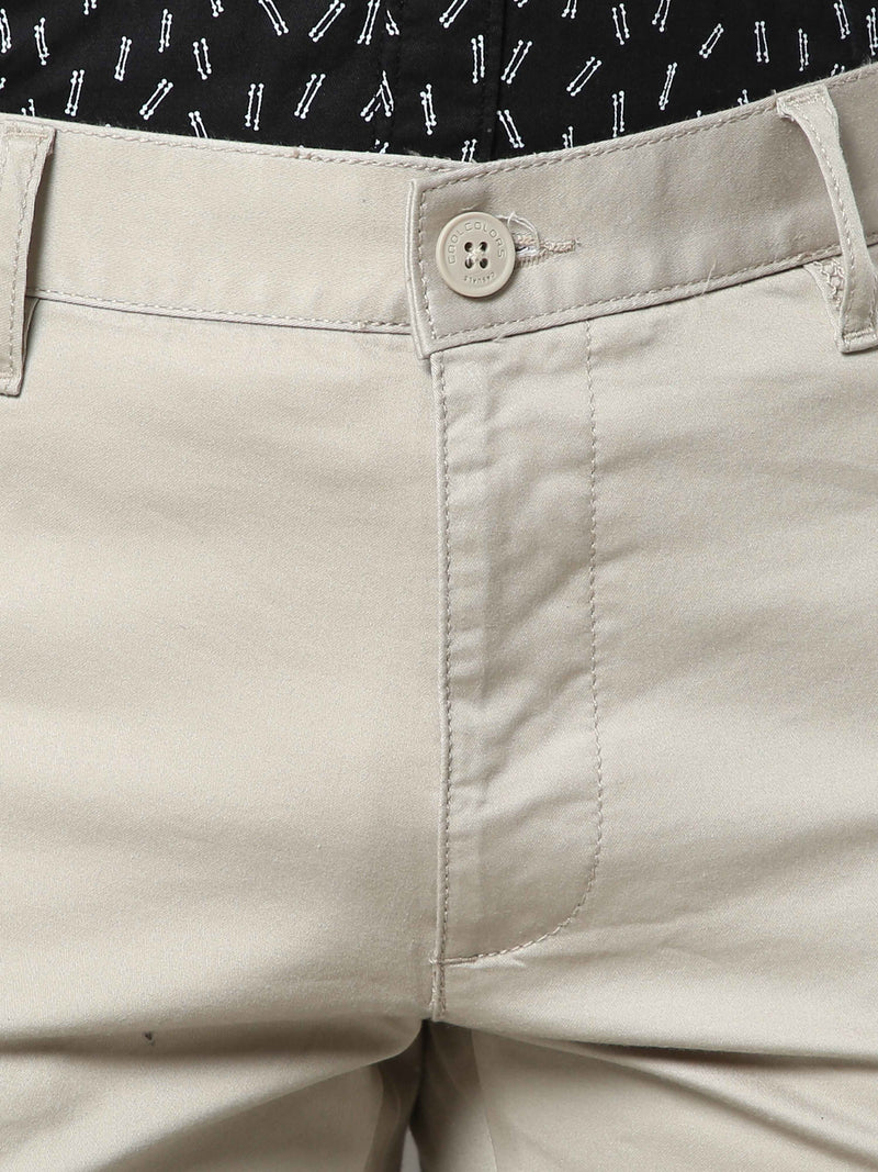 Shop Men's Grey Narrow Fit Solid Casual Trouser Online.