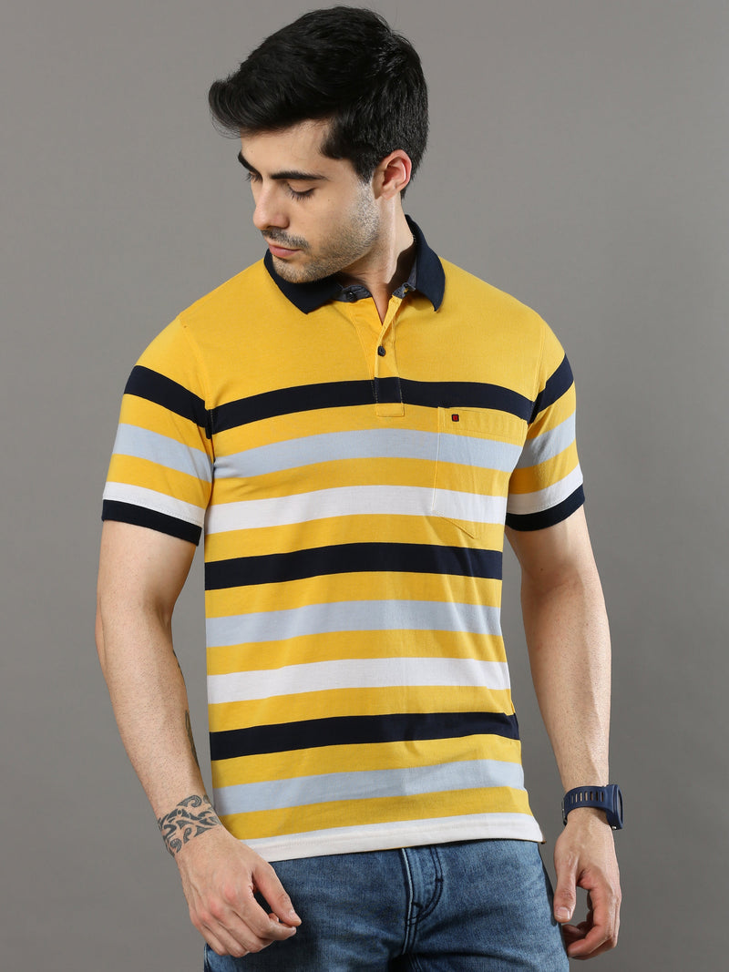 Shop Multicolor Mens Polo T-shirt Online.